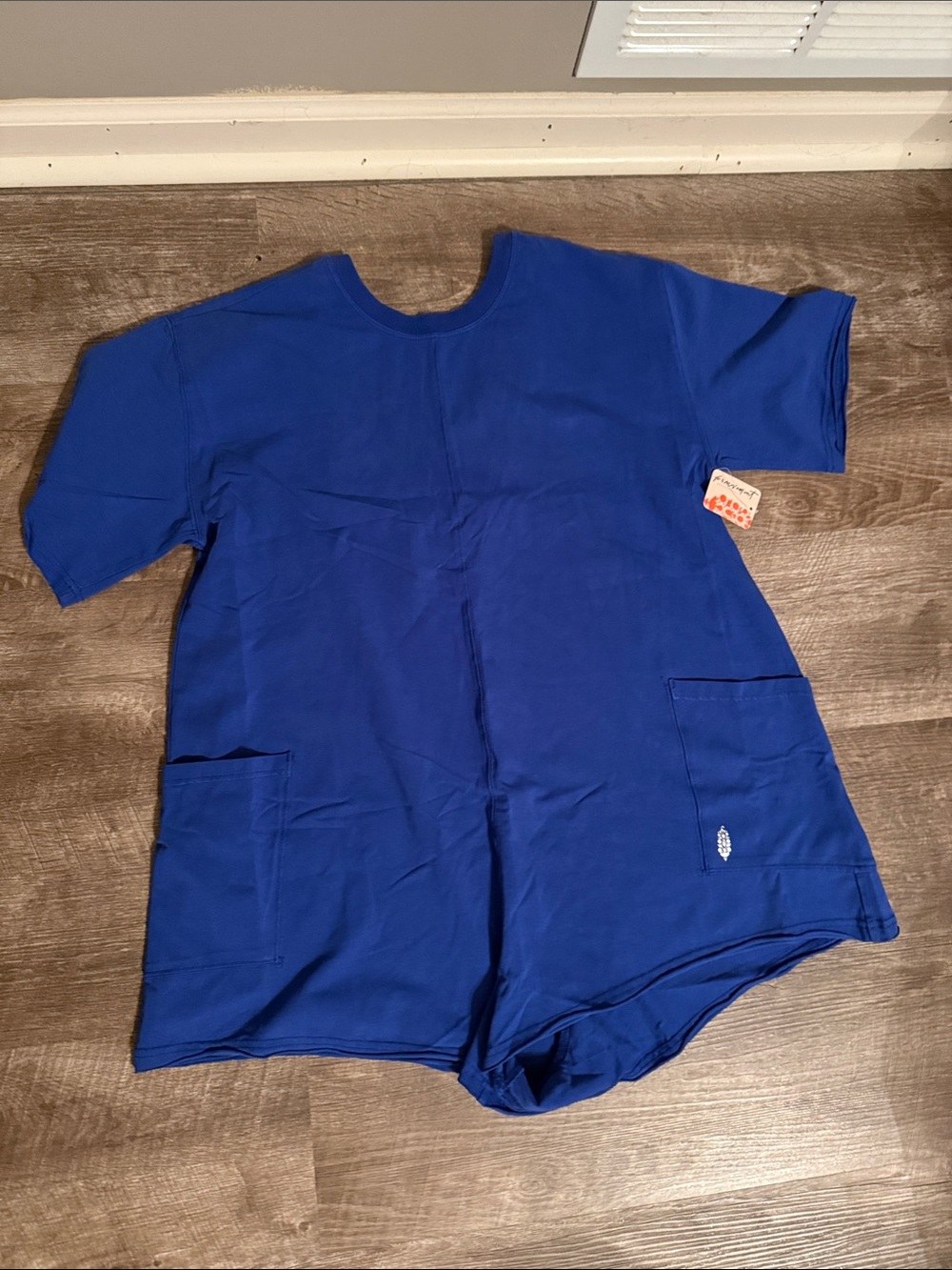 Free People Women's Royal Blue Romper Shorts